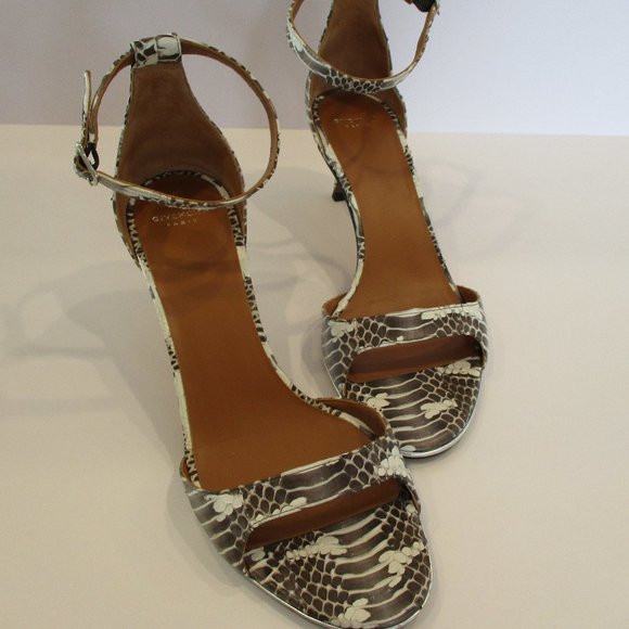 Givenchy Shoes - Givenchy Leather Snake Print Kitten Heels Euro Sz 37.5